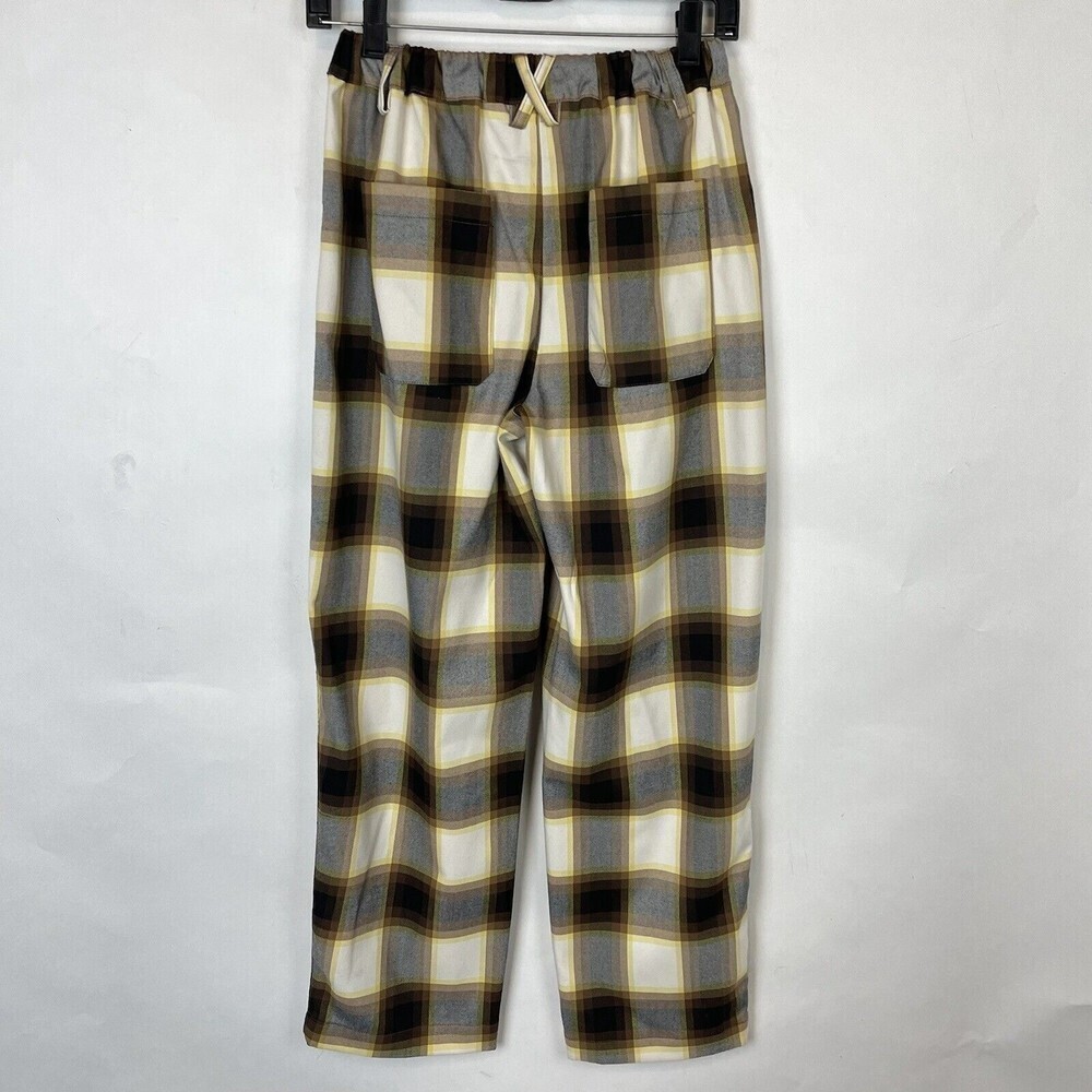 Urban Outfitters size XS Super High Rise Plaid Trouser Pant pleated straight leg - Picture 7 of 9